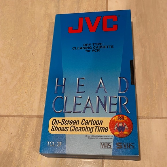 Media New Old Stock Jvc Tcl3f Dry Type Vcr Head Cleaner Tape Cartoon